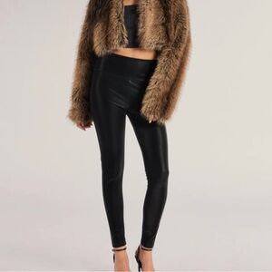 Windsor faux black leather leggings XS